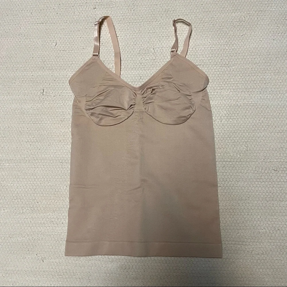 NWOT Shaping Toning Camisole Shape Wear Beige One Size Adjustable Straps - Picture 1 of 5